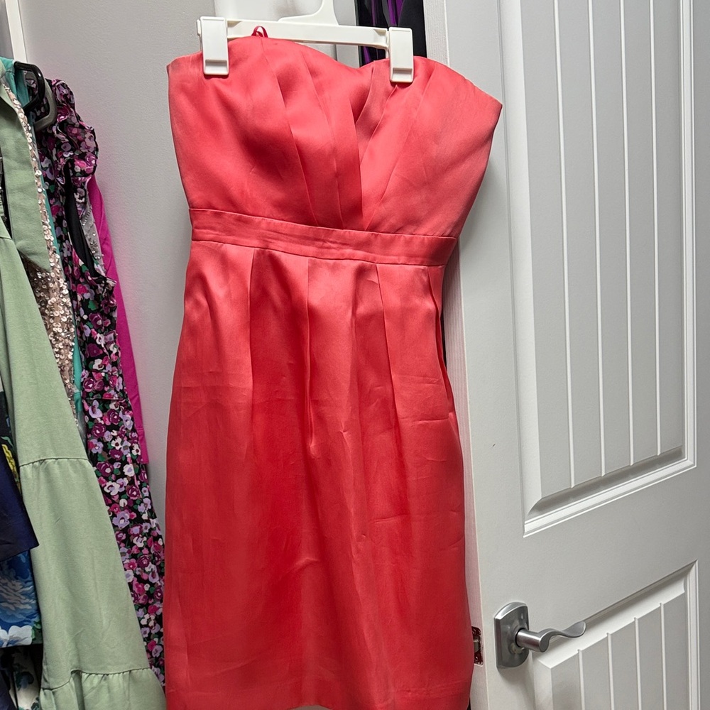 J. Crew Strapless Coral Dress